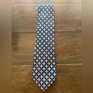 Vintage Format Black and Purple Patterned Tie